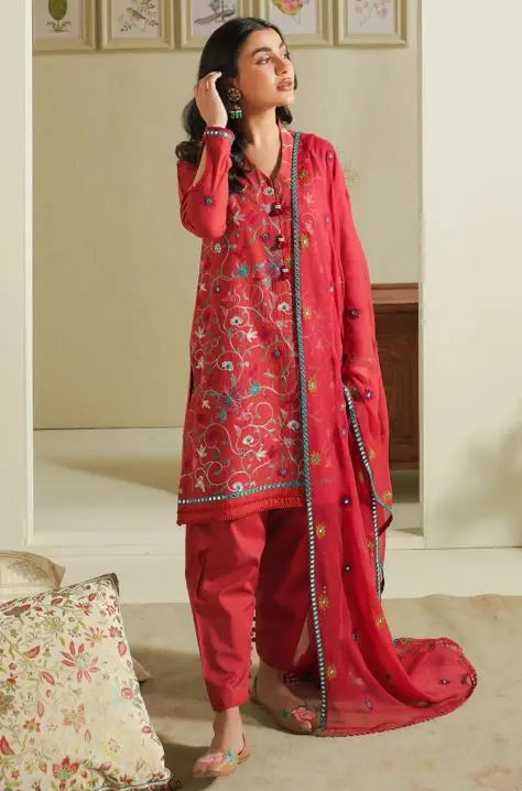 Cross Stitch Ruby Sky-3 Embroidered Lawn Suit - 03 Piece Unstitched