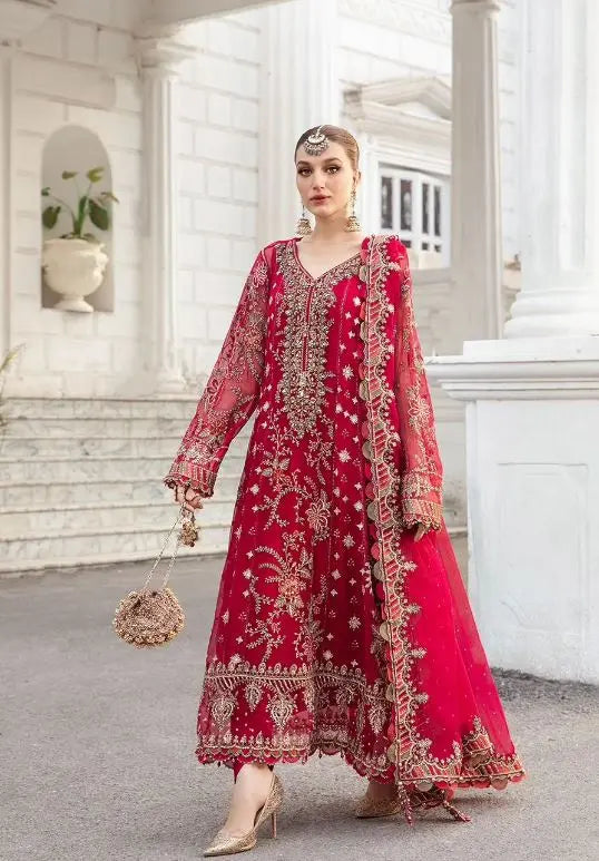 Maria.b Unstitched Embroidered Luxury Chiffon Suit - MPC-24-107 Brand & Cottage by W/F