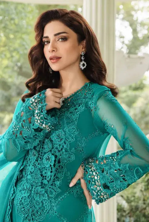 Unstitched Embroidered Chiffon Suit | MPC-24-105- Maria.b Brand & Cottage by W/F