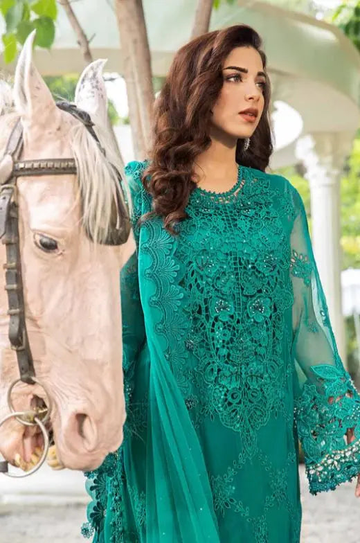 Unstitched Embroidered Chiffon Suit | MPC-24-105- Maria.b Brand & Cottage by W/F