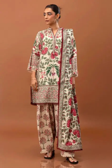 Sana Safinaz Mahay Winter Collection Unstitched - 3 Piece H243-002A-3CQ Brand & Cottage by W/F