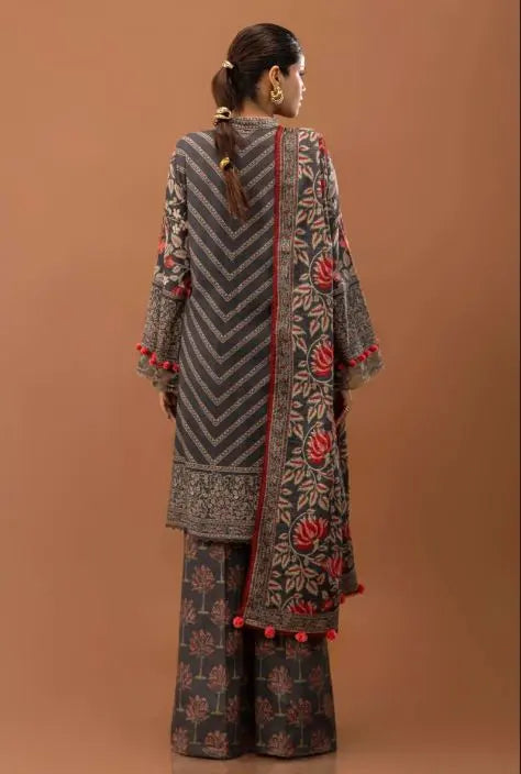 Sana Safinaz Mahay Winter Collection Unstitched - 3 Piece H243-002B-3CQ Brand & Cottage by W/F