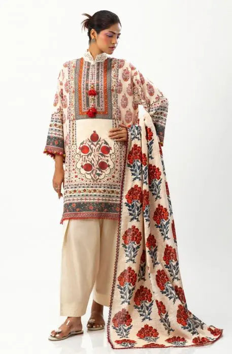 Sana Safinaz Mahay Winter Collection Unstitched - 2 Piece H243-002A-3CQ Brand & Cottage by W/F