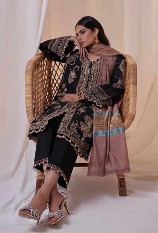 SANA SAFINAZ M223-001A-CV - 03 Piece Unstitched Brand & Cottage by W/F