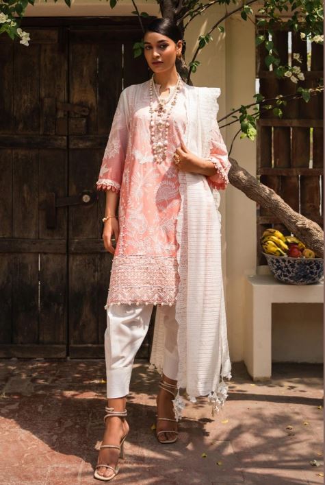 SANA SAFINAZ  M232-008B-CH (03 Piece Unstitched) Brand & Cottage by W/F