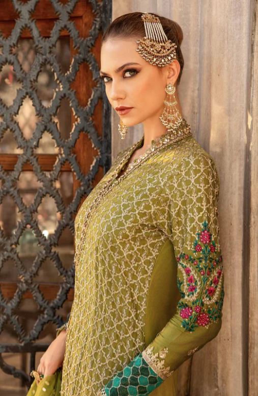 Maria.b Unstitched Embroidered Cotton Satin Suit | CST-803 Brand & Cottage by W/F