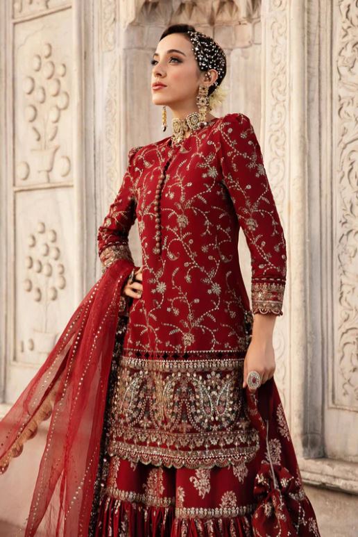 Maria.b Unstitched Embroidered Cotton Satin Suit | CST-807 Brand & Cottage by W/F