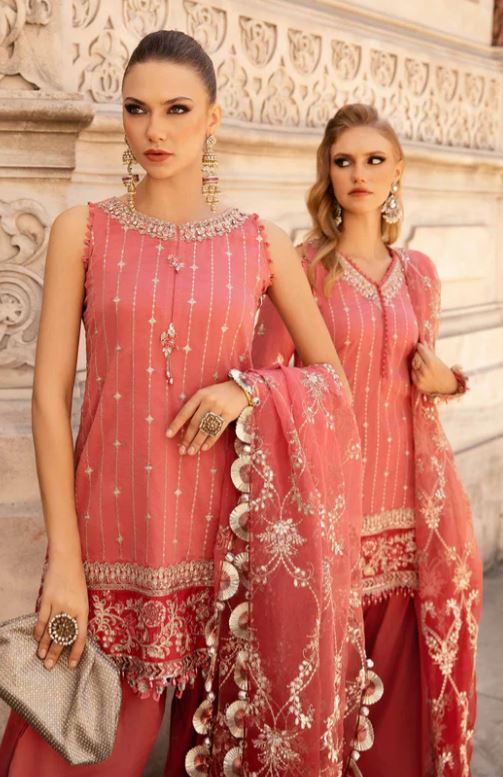 Maria.b Unstitched Embroidered Cotton Satin Suit | CST-809 Brand & Cottage by W/F