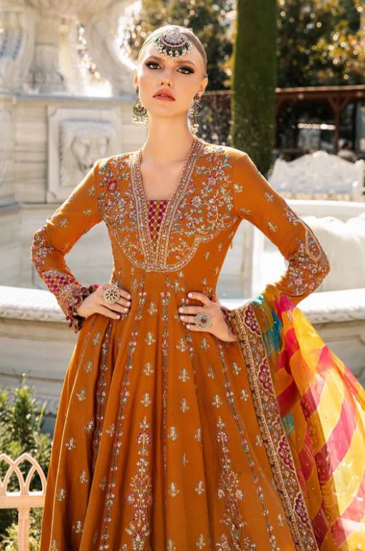 Maria.b Unstitched Embroidered Cotton Satin Suit | CST-812 Brand & Cottage by W/F