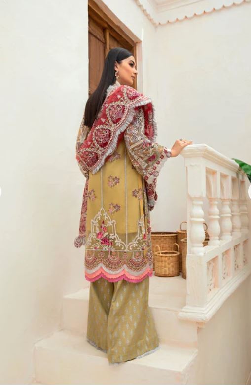 Maryam Hussain Marwa Festive - MUSHK | 3 Piece Unstitched Embroidered Suits Brand & Cottage by W/F