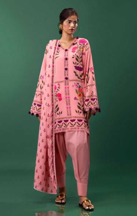 Sana Safinaz Mahay Winter Collection Unstitched - 3 Piece H243-010A-3DA Brand & Cottage by W/F