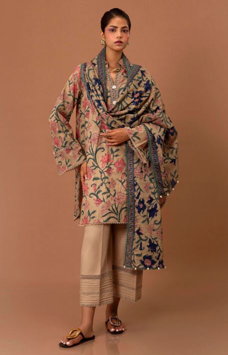 Sana Safinaz Mahay Winter Collection Unstitched - 2 Piece H243-017B-2Q Brand & Cottage by W/F