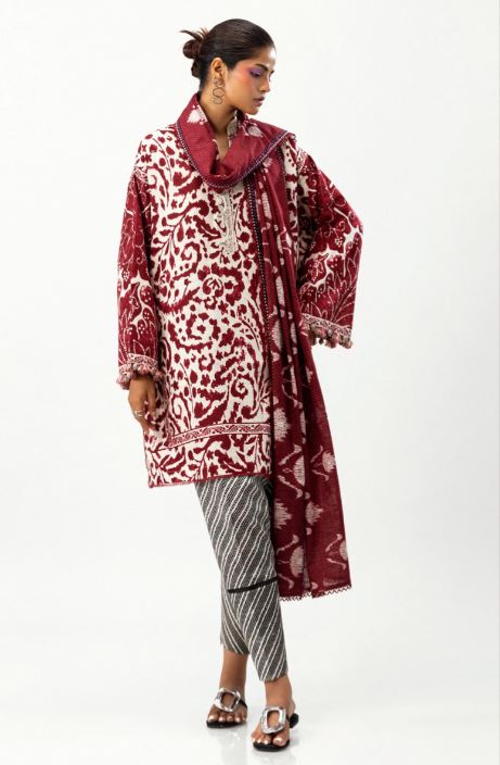 Sana Safinaz Mahay Winter Collection Unstitched - 3 Piece H243-018A-3CQ Brand & Cottage by W/F