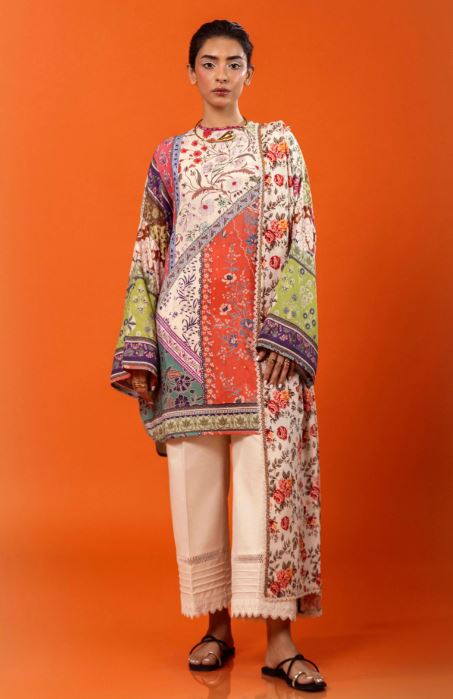 Sana Safinaz Mahay Winter Collection Unstitched - 2 Piece H243-020A-2DI Brand & Cottage by W/F