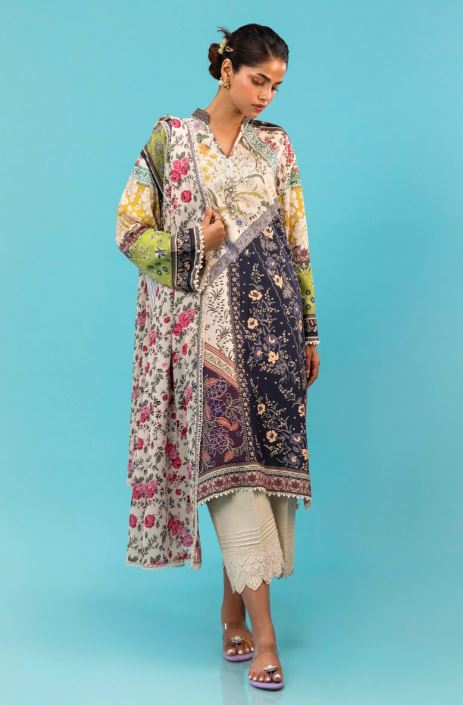 Sana Safinaz Mahay Winter Collection Unstitched - 2 Piece H243-020B-2DI Brand & Cottage by W/F