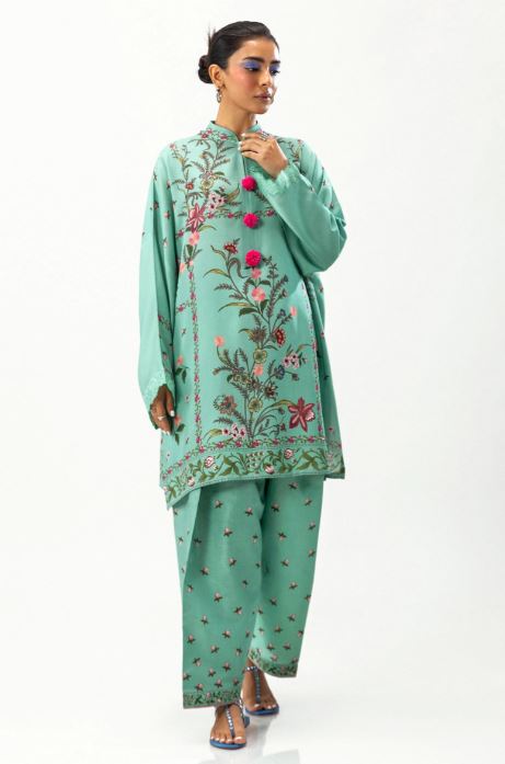 Sana Safinaz Mahay Winter Collection Unstitched - 2 Piece H243-007B-2AC Brand & Cottage by W/F