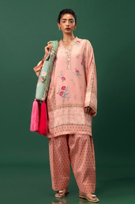 Sana Safinaz Mahay Winter Collection Unstitched - 2 Piece H243-008A-2AC Brand & Cottage by W/F