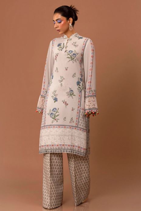 Sana Safinaz Mahay Winter Collection Unstitched - 2 Piece H243-008B-2AC Brand & Cottage by W/F